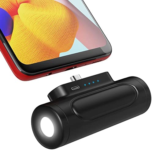 Mini Batterie Externe 5000 MaH USB C 2 en 1 Chargeur de Secours Ultra Compact et Legere Telephone Portable sans Fil Cable avec Lampe Torche de Poche Samsung Galaxy Smartphone Accessoire Survie Voyage Fiche Technique et Prix au Maroc