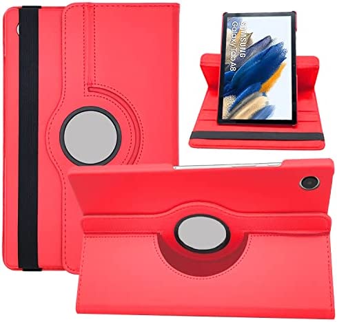Dlahaby Coque pour Samsung Galaxy Tab A8 10.5 SM-X200/X205/X207, Rotation à 360 degrés avec Support Housse de Protection pour Samsung Galaxy Tab A8 10.5'' 2021 Tablette,Rouge Fiche Technique et Prix au Maroc