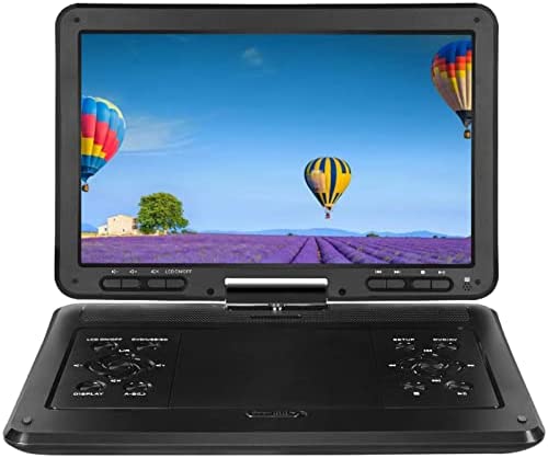 14.1 inch Lecteur DVD Portable, Handheld HD TV avec écran Rotatif à 180 °, Player à Disque Multi-Fonction Lecteur USB Player pour Enfants Console De Jeu pour Enfants(Color:Noir) Fiche Technique et Prix au Maroc