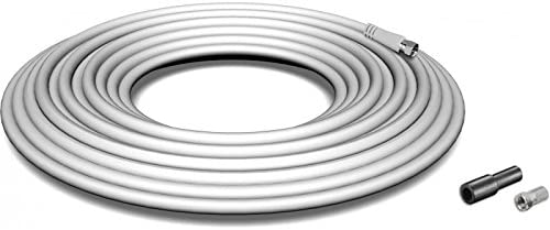 HDSAT KIT Câble Coaxial 10M avec Fiches F et Manchon - TNT TV Satellite Bobine 10 mètres Top Qualité 120dB Fiche Technique et Prix au Maroc