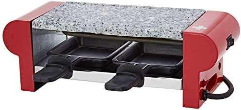 H.Koenig RP2 Appareil à raclette Duo Multifonction 2 personnes Professionnel avec Pierre Granit, cuisine Fromage Fondue, Accessoires 2 poêlons antiadhésifs, Plaque amovible Facile à Nettoyer, 350W Fiche Technique et Prix au Maroc