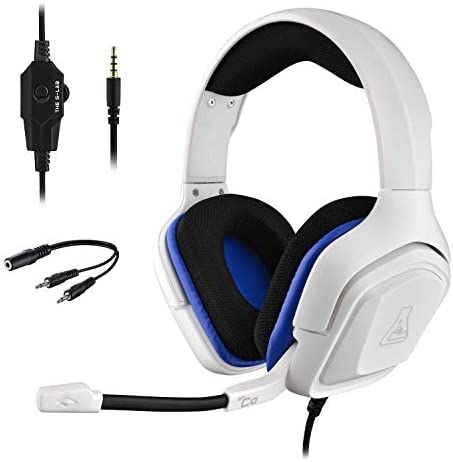 THE G-LAB Korp COBALT Casque Gaming PS5 - Micro Casque Gamer Audio Stéréo, Ultra Léger, Fortes Basses - Micro 3.5mm Jack pour PC PS4 PS5 Xbox One Mac Nintendo Switch Tablette Laptop Smartphone (Blanc) Fiche Technique et Prix au Maroc