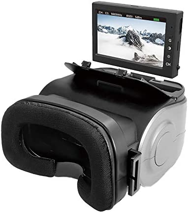 PNJ - Casque FPV de vol en Immersion GSKY100 - Ecran LCD 4,3" Amovible -Compatible Drones de Course fréquence 5.8GHz - Lentille Fresnel, Pare-Soleil Fiche Technique et Prix au Maroc