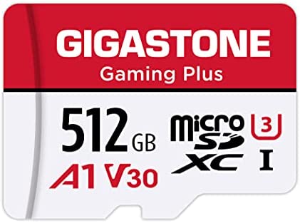 Gigastone Carte Mémoire 512 Go Gaming Plus Série, Vitesse de Lecture allant jusqu'à 100 Mo/s. Compatible avec Switch Dashcam GoPro Canon Nikon DJI Drone, A1 U3 V30 Carte Micro SDXC avec Adaptateur SD. Fiche Technique et Prix au Maroc