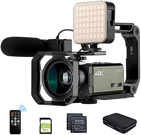 ORDRO Caméscope AX65 Caméra Vidéo 4K Diffusion en Direct pour Youtube Vlogging Zoom Optique 12X Écran IPS 3,5" Enregistrement 1080P 60FPS avec Stabilisateur Portable et Carte SD 32 Go Fiche Technique et Prix au Maroc