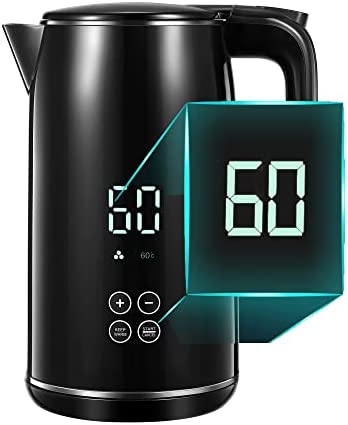 Bouilloire Électrique Thermostat Réglable, Bouilloire Électrique Avec Maintien Chaud Jusqu'à 4 H, Écran LED intelligent One Touch, Double Paroi Cool Touch Fiche Technique et Prix au Maroc
