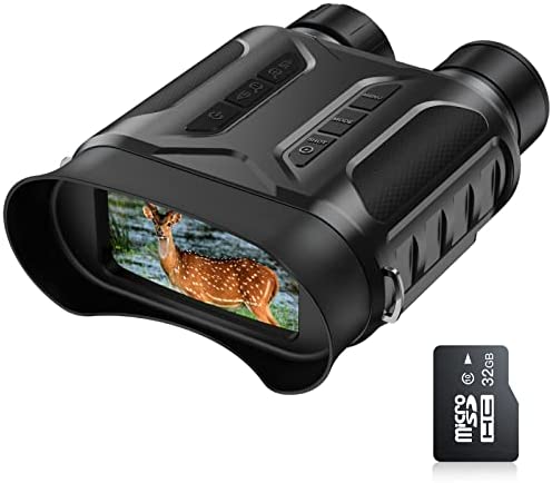 Jumelle Vision Nocturne, Relassy HD Lunette Vision Nocturne 1080P Vidéo 20MP Photo, Vision Nocturne Portée de 300m, 4X Zoom Numérique pour Chasse Camping de Jour et de Nuit avec Carte Mémoire 32G Fiche Technique et Prix au Maroc