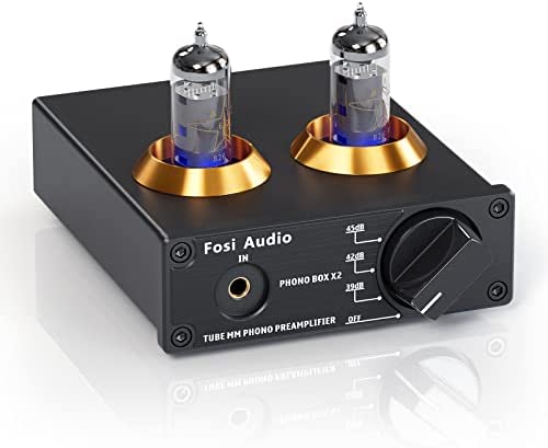 Fosi Audio Box X2 - Préamplificateur Phono pour Platine Tourne-Disque, Préampli pour Phonographe MM avec Réducteur de Gain Mini Pré-Ampli Audio Stéréo Hi-Fi pour Tourne-Disque avec Alimentation DC 12V Fiche Technique et Prix au Maroc