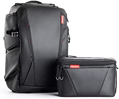 PGYTECH OneMo Sac à dos pour appareil photo 25L avec un sac d'épaule pour Sony, Canon, Nikon, DJI, Drone, DSLR / SLR Sac Photo professionnel Noir Fiche Technique et Prix au Maroc