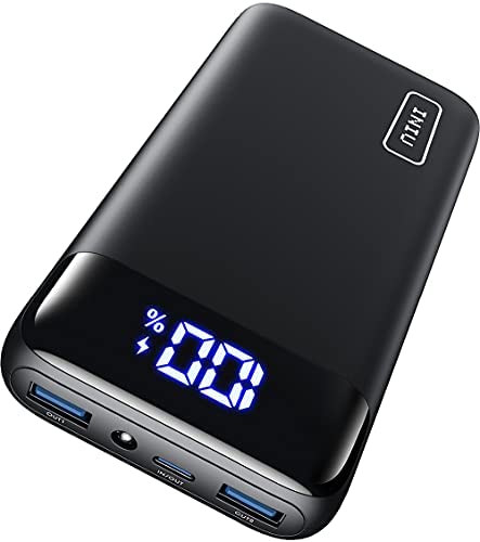 Batterie Externe INIU, Affichage LED Compact 20000 mAh - Powerbank avec Double Sorties 3 A et entrée USB-C pour téléphone Portable iPhone 14 13 12 X 8 Samsung Huawei Xiaomi Oppo Nexus iPad tablettes Fiche Technique et Prix au Maroc