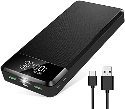 Power Bank, Chargeur Portable 30 000 mAh 22,5 W PD 20 W, Charge Rapide avec 3 Entrées et 3 Sorties, Batterie avec Lampe de Poche, Affichage Numérique, Compatible avec iPhone, Samsung, Huawei Fiche Technique et Prix au Maroc