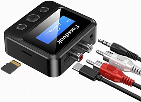 Émetteur-récepteur Bluetooth, Adaptateur Bluetooth 5.0 avec Lecture de Carte RCA TF 3,5 mm, Adaptateur Audio 2 en 1, Fiche Technique et Prix au Maroc