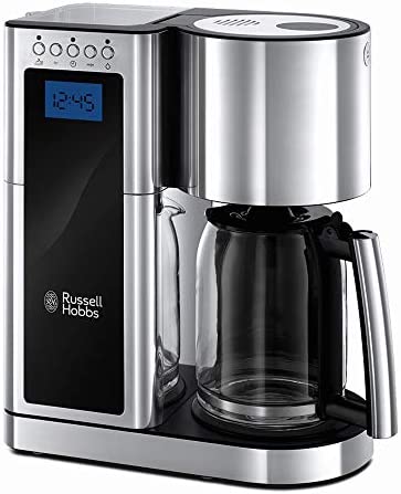 Russell Hobbs Machine à Café Cafetière Filtre 1,25L 1600W, Programmable 24H - 23370-56 Elegance Fiche Technique et Prix au Maroc