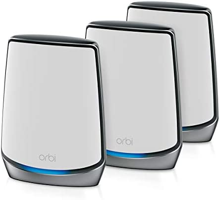 NETGEAR Orbi WiFi 6 Mesh (RBK853) | Systeme Mesh Tri Band | Couverture de 690 m² et 100 appareils | Vitesses jusqu'à 6Gbps (AX6000) | Configuration Simple sur toutes Box | murs épais et Multiroom Fiche Technique et Prix au Maroc