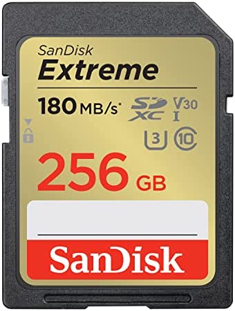 SanDisk 256 Go Extreme carte SDXC + RescuePRO Deluxe, jusqu'à 180 Mo/s, UHS-I, Classe 10, U3, V30 Fiche Technique et Prix au Maroc