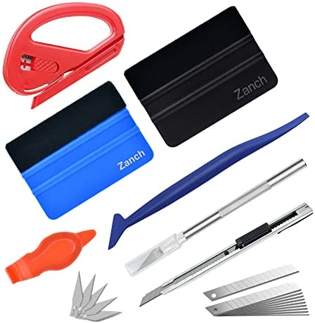 Zanch Kit Covering Outils de Film de Fenêtre de Voiture Vinyle, Kit de Raclettes Accessoires Voiture, avec Raclette en Feutre, Couteau pour Passe-Temps Fiche Technique et Prix au Maroc