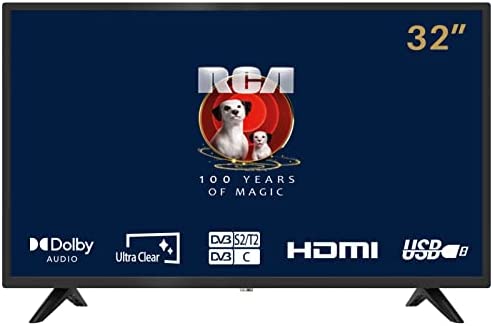 RCA iRB32 TV 32 Pouces (Téléviseur 80 cm), Dolby Audio, Triple Tuner DVB-C/T2/S2, CI+, HDMI, USB, Sortie Audio numérique, Mode Hôtel Inclus Fiche Technique et Prix au Maroc