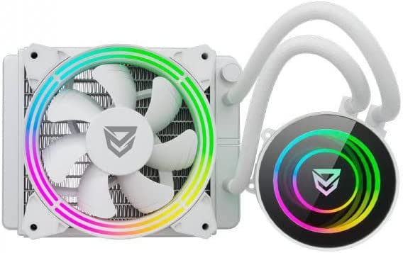 Nfortec Atria Refroidissement liquide RGB 120 mm avec connecteur standard 5 V 3 broches et ventilation avec 7 pales (compatible avec la 10e génération d'Intel) – Blanc Fiche Technique et Prix au Maroc