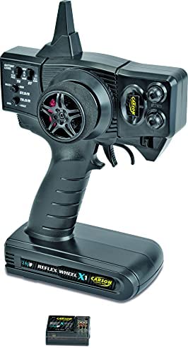 Carson 500500048 FS Reflex X1 2 canaux 2.4G-Accessoires pour véhicule, Compatible Tamiya KIT, modélisme, récepteur, RC Spark, 2 télécommande 4 GHz, Noir Fiche Technique et Prix au Maroc