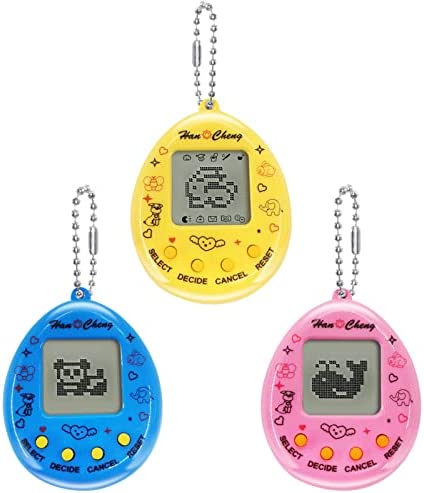 Yeelan Virtual Pets Toy 3PCS Console de Jeu numérique pour Animaux de Compagnie Machine de Poche Jouets Mini Animaux électroniques avec Porte-clés pour Les Enfants (3 Couleurs aléatoires) Fiche Technique et Prix au Maroc