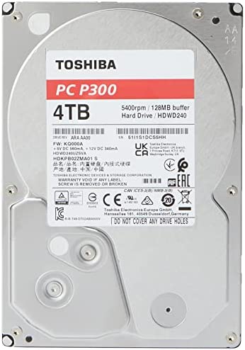 Toshiba Disque Dur Interne P300 4 to Fiche Technique et Prix au Maroc