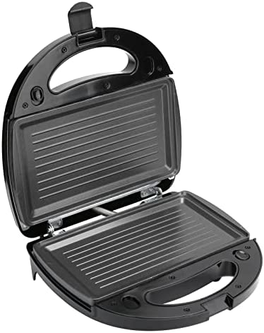 750W Presse à Panini Grill, 3 en 1 Appareil à Sandwichs à Chauffage Double Face avec Plaques Anti-adhésives Gaufrier électrique Machine à Déjeuner pour Burgers, Steaks, Sandwiches Fiche Technique et Prix au Maroc