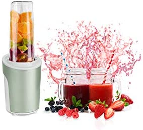 Venga! 2-en-1 Smoothie Blender et Mixeur, Avec Bouteille transportable en Tritan BPA-Free de 600ml, 2 Jars en Verre avec couvercle et paille réutilisable, 450 W, Vert Menthe, VG BL 3009 Fiche Technique et Prix au Maroc