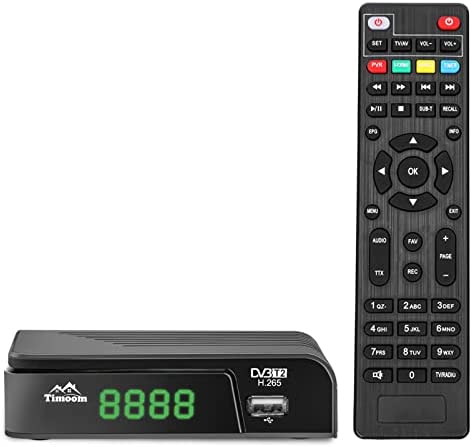 Timoom DVB-T2 Décodeur numérique terrestre avec code HEVC 10 bits, récepteur numérique terrestre Full HD /1080p/H.265/Dolby / MPEG-2/4, avec télécommande Fiche Technique et Prix au Maroc
