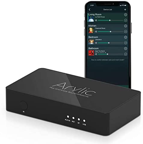 WiFi et Bluetooth 5.0 Audio, récepteur de Musique stéréo sans Fil multiroom / multizone avec Airplay Spotify Connect et télécommande pour Haut-parleurs de Bricolage - Arylic Up2stream S10 Fiche Technique et Prix au Maroc