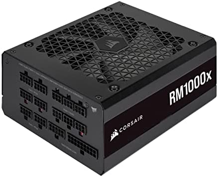 Corsair RM1000x 80 PLUS Gold 1000 Watts Bloc d’alimentation ATX Entièrement Modulaire (Ventilateur à Lévitation Magnétique de 135 mm, Grande Compatibilité, Condensateurs 105 °C Japonais) EU - Noir Fiche Technique et Prix au Maroc