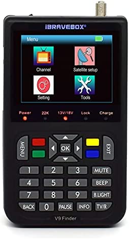 VISLONE V9 Satelitenfinder Meter Digital Satat Messgeräte, Satellitensucher 3,5 Zoll LCD Digital TV Satellite (Manuel d'utilisation en allemand) Fiche Technique et Prix au Maroc