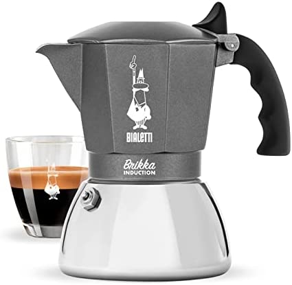 Machine à café à induction Bialetti Brikka, 4 tasses (160 ml), expresso comme au bar, convient à tous types de feux, design élégant, Argent Fiche Technique et Prix au Maroc