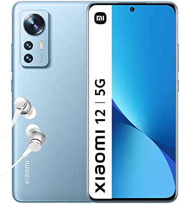 Xiaomi 12 - Smartphone 8+256GB, Écran 6.28” 120Hz AMOLED, Processeur Snapdragon 8 Gen 1, Triple Caméra 50MP+13MP+5MP, Batterie 4500mAh, Bleu (Version Française + 2 ans de garantie) Fiche Technique et Prix au Maroc