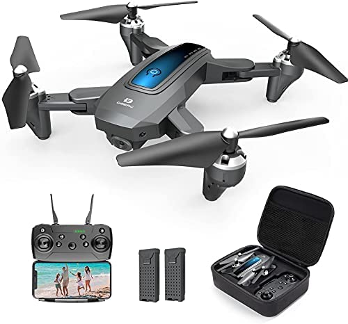 DEERC D10 Drone pliable avec caméra pour adultes 2K HD FPV Vidéo en direct,Contrôle gestuel,Maintien d'altitude, Mode sans tête, Quadricoptère RC pour débutants avec 2 piles et étui de transport… Fiche Technique et Prix au Maroc