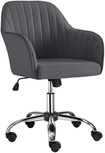Yaheetech Chaise de Bureau Chaise d'ordinateur rotative à 360° en Velours avec Hauteur d'assise réglable pour la Maison/Le Bureau Gris Gris Fiche Technique et Prix au Maroc