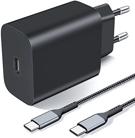 Orangeck Chargeur Rapide USB C, 20W Chargeur Secteur avec Câble USB C 2M, Prise Secteur PD 3.0 Alimentation Adaptateur Type C pour Samsung S21 S20 Plus Ultra Note 10 A73 A33, iPhone 14 13 12 11 Pro Fiche Technique et Prix au Maroc