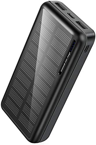 Batterie Externe Solaire 30000mAh, Chargeur Solaire avec Double Sortie USB et Une Entrée USB-C,Power Bank Solaire pour Camping, Randonnée, Voyages, Compatible avec iPhone, Samsung, iPad et Smartphone Fiche Technique et Prix au Maroc