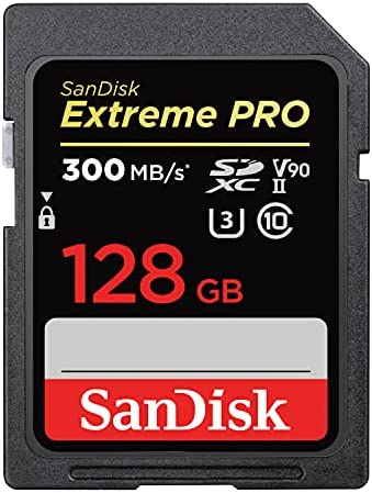 SanDisk Extreme PRO 128 Go carte mémoire SDXC jusqu'à 300 Mo / s, UHS-II, Classe 10, V90, U3 Fiche Technique et Prix au Maroc