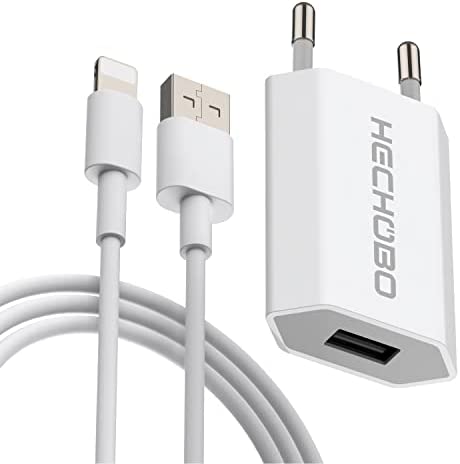 Chargeur pour IPhone 8, 6, 6S, 7, 7 Plus, 10, XR, XS, SE, IPod Touch 5G, Max Adaptateur Telephone Connecteur avec 2M Câble USB Prise 5V1A (Blanc) Fiche Technique et Prix au Maroc