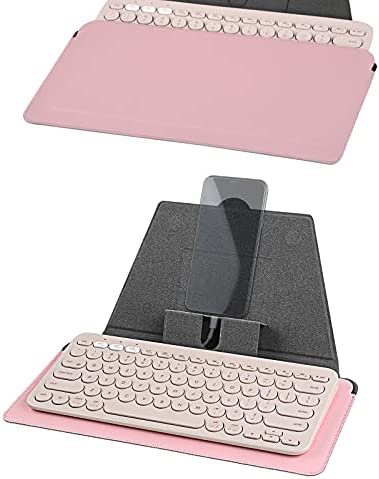 Geekria Housse de Clavier compacte avec Support pour Smartphone et Tablette, Housse de Clavier Compatible avec Logitech K380 sans Fil, Clavier Magique, OMOTON Ultra Fin Bluetooth (Rose) Fiche Technique et Prix au Maroc