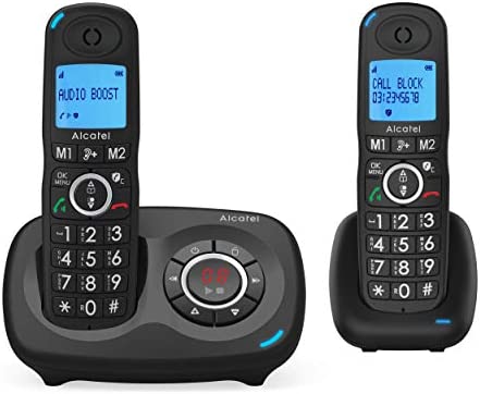 ALCATEL XL 595 B Voice duo avec répondeur,  pack téléphone pour les seniors avec blocage des appels intempestifs Fiche Technique et Prix au Maroc