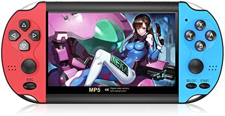 HLF 4.3 Pouces Double Console de Jeu vidéo Couleur Joystick 3000 Jeux intégrés supportent Arcade et Autres 10 simulateurs vidéo Musique AV Out Batterie au Lithium Rechargeable (Bleu-Rouge) Fiche Technique et Prix au Maroc