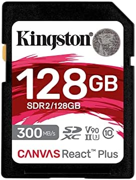 Kingston Canvas React Plus 128Go SDXC Carte mémoire UHS-II 300R/260W U3 V90 for Full HD/4K/8K - SDR2/128GB Fiche Technique et Prix au Maroc