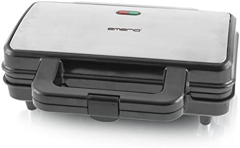 Emerio ST-109562, grille-pain sandwich XXL adapté à toutes les tailles de pain grillé, acier inoxydable, grande forme de coque, pas de fuite, GAGNANT DE LA PERFORMANCE Haus & Garten Test 03/2019 Fiche Technique et Prix au Maroc