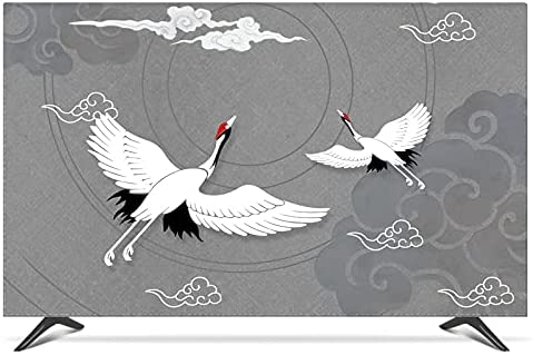 YGLONG Protections éCrans TV 19"- 80" 22 Pouces 75 Pouces TV Couverture PC Couverture décorative Rideau de Cagoule Paysage □ Grue Moon imperméable Gris Vert blu Protection TV d'extérieur Fiche Technique et Prix au Maroc