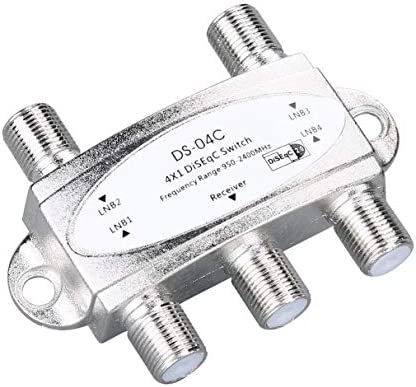 Richoyster 4 en 1 4x1 DiSEqc commutateur Large Bande 4 Voies DS-04C Haute Isolation connecter 4 antennes Satellites 4 LNB pour récepteur Satellite Fiche Technique et Prix au Maroc