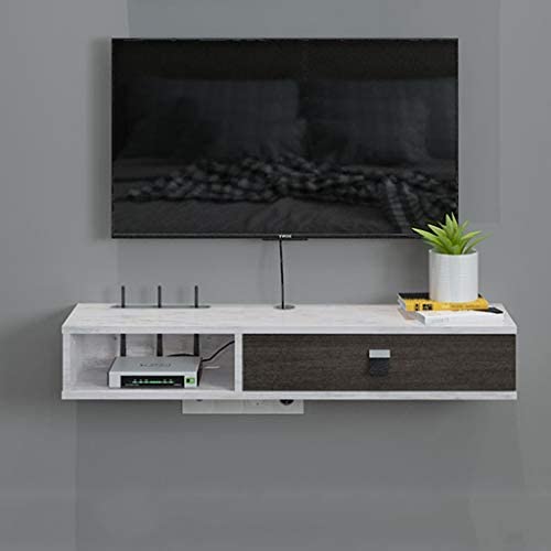 Étagère Armoire de télévision flottante Tablettes murales Meuble TV Étagère suspendue Armoire de télévision Console multimédia pour lecteurs de DVD Boîtes de câble Consoles de jeux Accessoires de télé Fiche Technique et Prix au Maroc