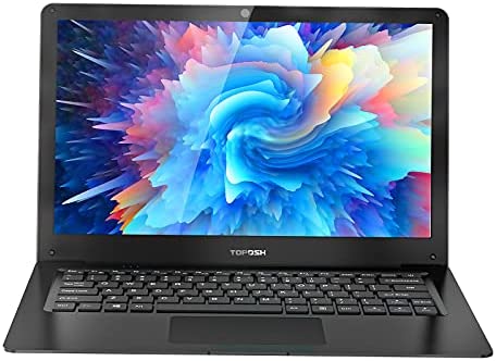 TOPOSH PC Ordinateur Portable Notebook 12,5 Pouces 4Go RAM + 64 Go SSD Celeron N3350 Dual-Core Graphique 1.1 GHz Clavier US-Noir Fiche Technique et Prix au Maroc