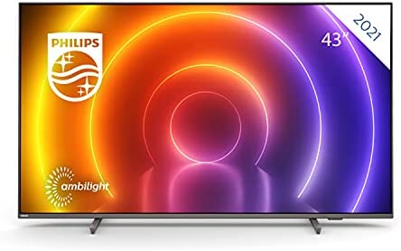Philips [Exclusif à Amazon] 43PUS8106/12 Téléviseur LED 108cm 4K UHD HDR Android TV, Technologie Ambilight, Son Dolby Vision et Atmos cinématique Fiche Technique et Prix au Maroc