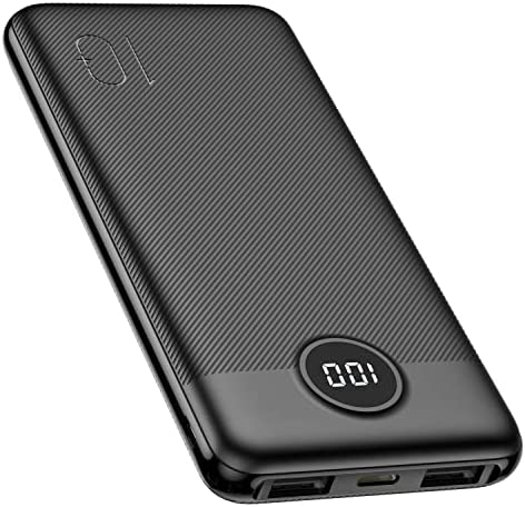 QECVEC Batterie Externe 10000mAh 5V/3A Power Bank USB C avec Affichage LED Batterie Portable Ultra Mince pour iPhone 14/13/12 Samsung S21 S22 Huawei iPad Xiaomi LG Fiche Technique et Prix au Maroc